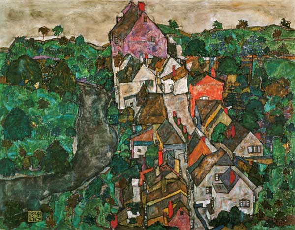 Landscape at Krumau von Egon Schiele