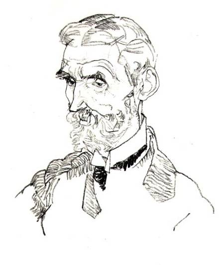 A Portrait of the Artist's Father-in-Law, Johann Harms von Egon Schiele