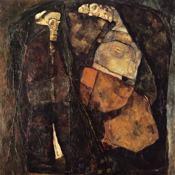 Schwangere Frau und Tod. von Egon Schiele