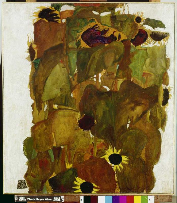 Sonnenblumen von Egon Schiele