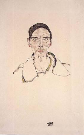 Portrait of a young man wearing sports clothes 1916 cil a