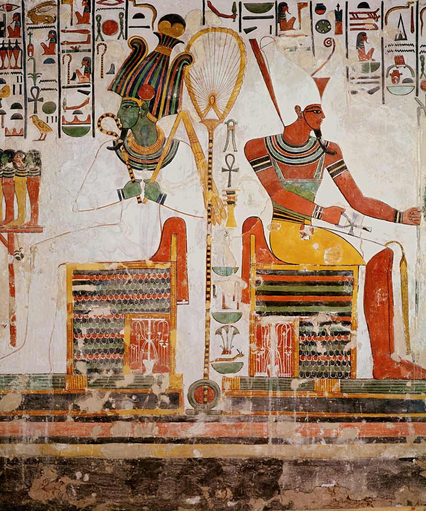The Gods Osiris and Atum, from the Tomb of Nefertari, New Kingdom von Egyptian