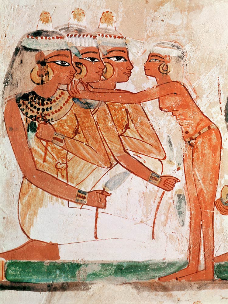 The Women's Toilet, from the Tomb of Nakht, New Kingdom von Egyptian