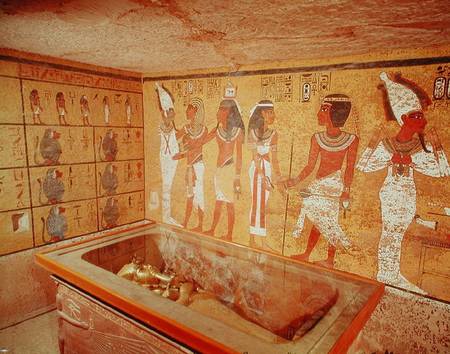 The burial chamber in the Tomb of Tutankhamun, New Kingdom von Egyptian