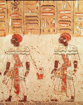 Nubian gods from the Tomb of Ramesses III (c.1184-1153 BC) New Kingdom  c.1184-11