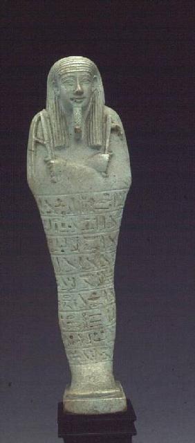Shabti figure of Imhotep born of Bastetirdis Late Perio