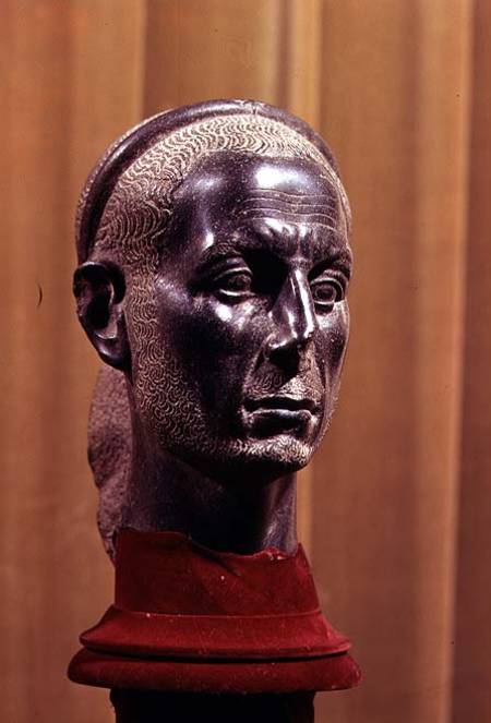 Head of a statue of a bearded priest with a starred diadem, thought to be a portrait bust of Julius von Egyptian School
