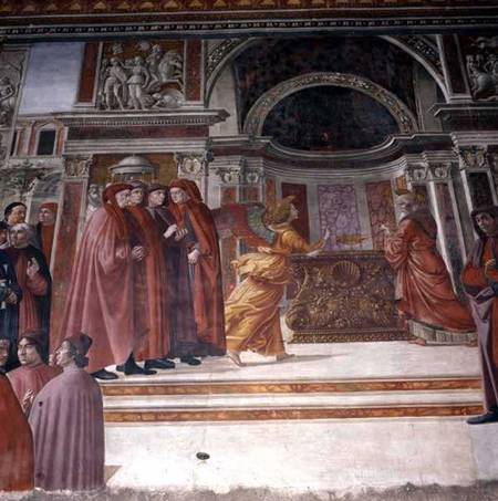 The Angel appearing to St. Zacharias in the Temple von  (eigentl. Domenico Tommaso Bigordi) Ghirlandaio Domenico