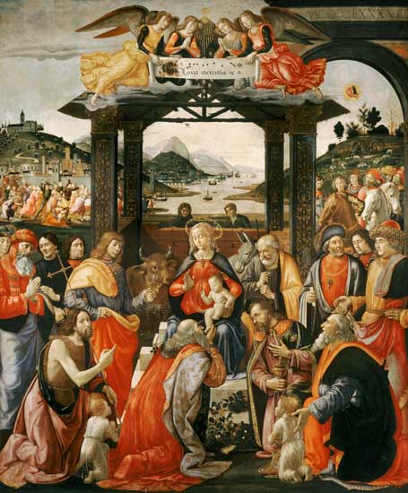 The Adoration of the Kings von  (eigentl. Domenico Tommaso Bigordi) Ghirlandaio Domenico