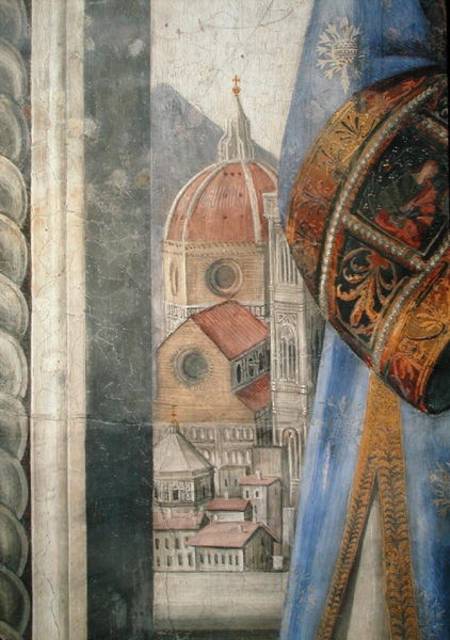 The duomo, detail from the fresco in the Sala dei Gigli von  (eigentl. Domenico Tommaso Bigordi) Ghirlandaio Domenico