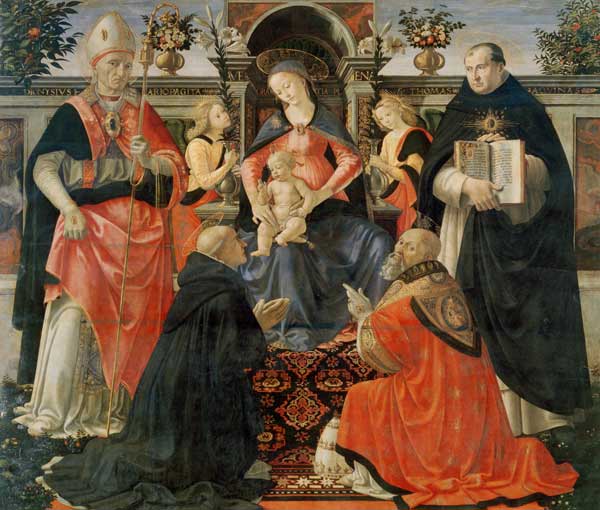 Thronende Madonna+Heilige von  (eigentl. Domenico Tommaso Bigordi) Ghirlandaio Domenico