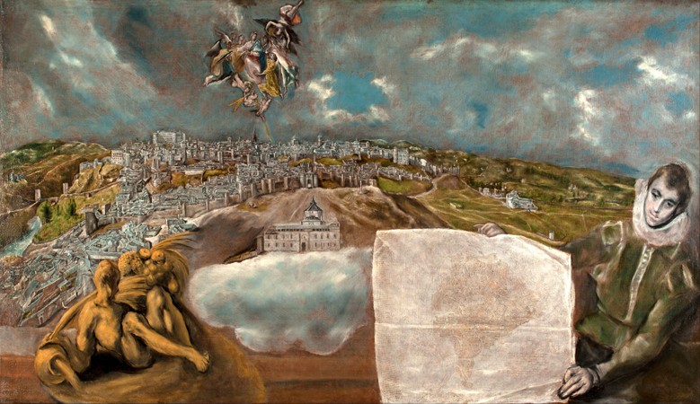 Ansicht und Plan von Toledo von (eigentl. Dominikos Theotokopulos) Greco, El