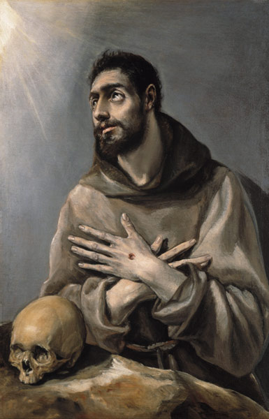 Meditation des heiligen Franziskus von Assisi von (eigentl. Dominikos Theotokopulos) Greco, El