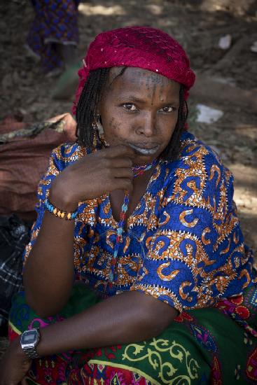 Fulani-Frau auf dem Poli-Markt,Kamerun