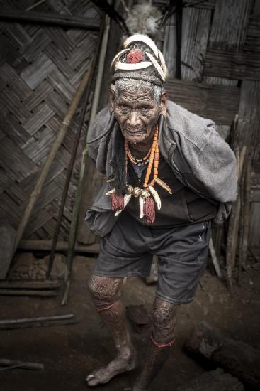 Konyak-Ältester in Nagaland,Indien