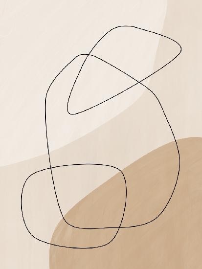 Poster mit grafischen Formen und Linien