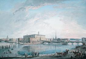 View of Stockholm from the Fersen Terrace (gouache on canvas) 13th