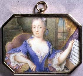 Portrait Miniature of Augusta Princess of Wales (1719-72) 1736  on