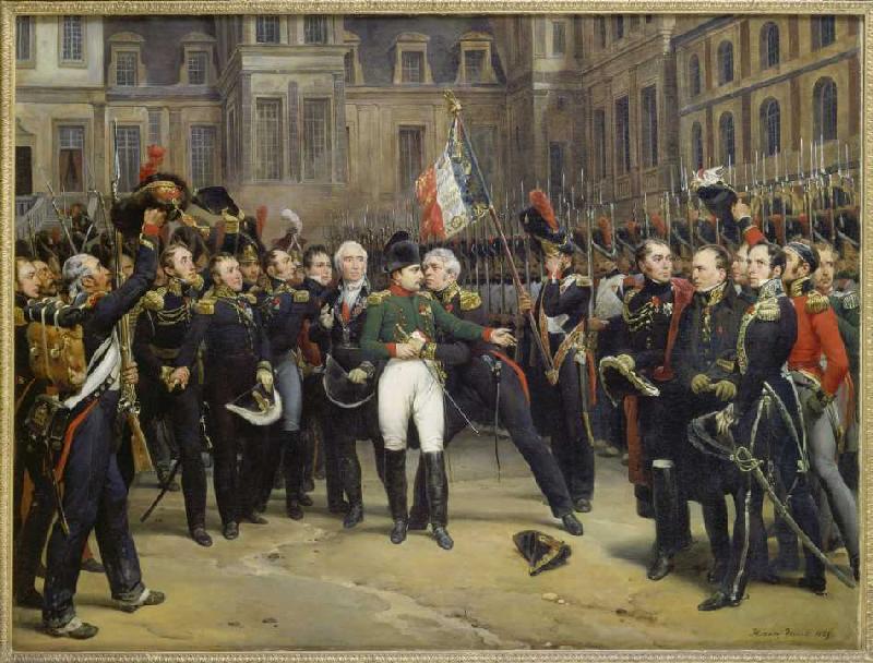 Abschied Napoleons aus Fontainebleau am 20. April 1814. von Emile Jean Horace Vernet