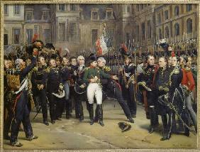 Abschied Napoleons aus Fontainebleau am 20. April 1814. 1824
