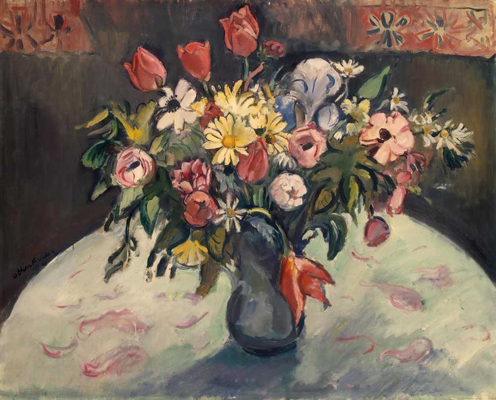 Blumen (Tulpen und Gänseblümchen) von Achille Emile Othon Friesz