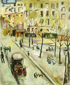 Pariser Straßenszene; Scene de rue, Paris, 1907 1907