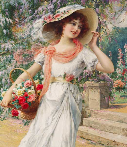 Das Blumenmädchen. von Emile Vernon