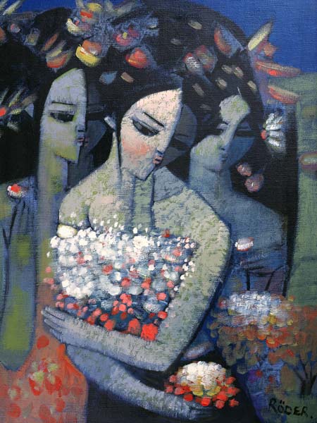 Bouquet of Flowers (oil on canvas)  von Endre  Roder