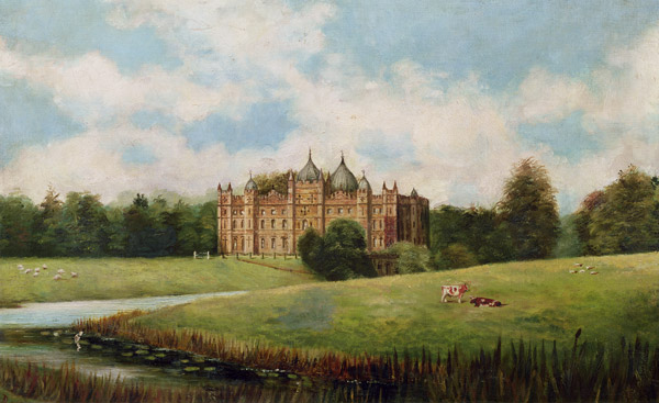 Tong Castle across the Meadows (demolished) von English School