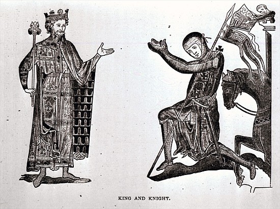 A King and a Knight, illustration from ''The Crusades: the story of the Latin Kingdom of Jerusalem'' von English School