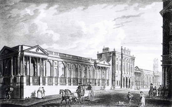 A View of the Bank of England, Threadneedle Street, London von English School