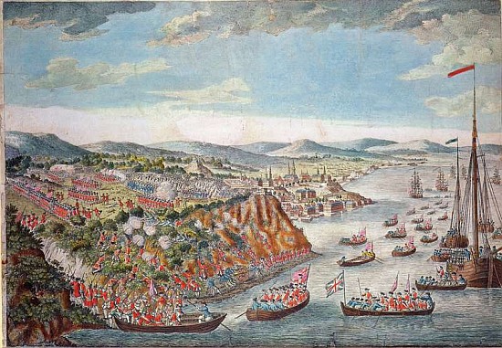A View of the Taking of Quebec, September 13th 1759 von English School