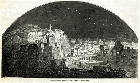 Burford''s New Panorama of Naples Moonlight, from ''The Illustrated London News'', 11th January 1845 von English School