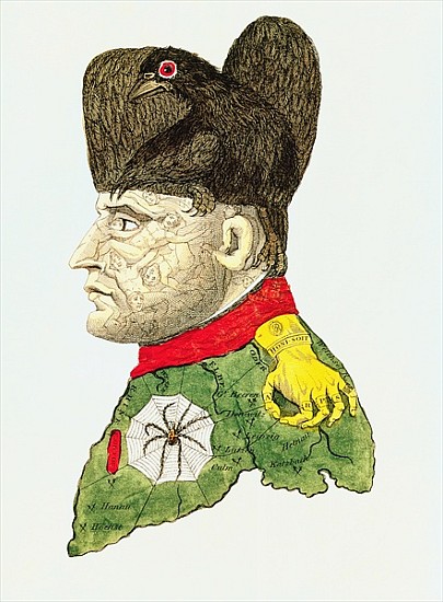 Caricature of Napoleon Bonaparte (1769-1821) von English School