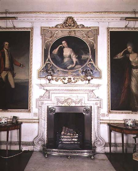 The fireplace in the Drawing Room (photo) von English School