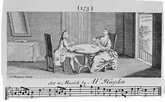 Illustration to Sheet Music Joseph Haydn; engraved by H. Roberts von English School