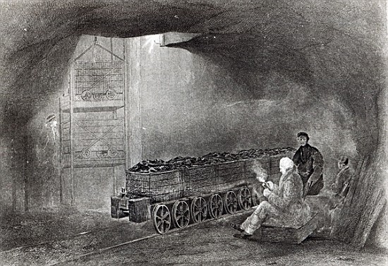 In the Coal Mine, Illustration from ''A History of Coal, Coke, Coalfields and Iron Manufacture in No von English School