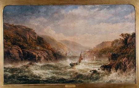 'Making for Port', a west country harbour in squally weather von English School