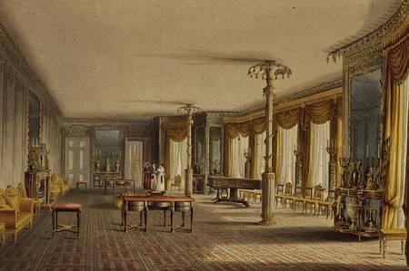The North Drawing Room, or Music Room Gallery from 'Views of The Royal Pavilion von English School