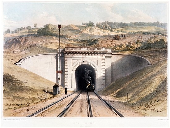 Portal of Brunel''s box tunnel near Bath von English School