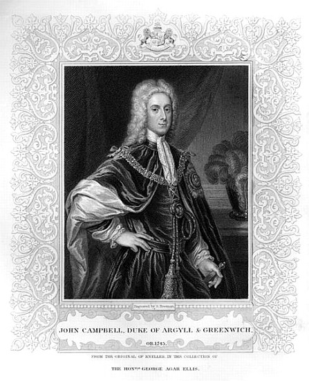 Portrait of John Campbell, Duke of Argyll and Greenwich (b/e photo) von English School