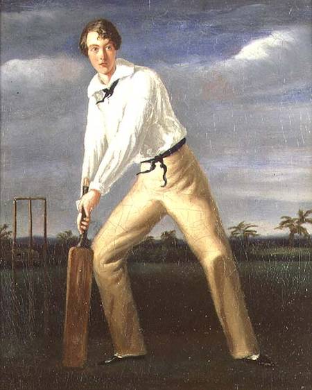 Portrait of a Young Cricketer von English School