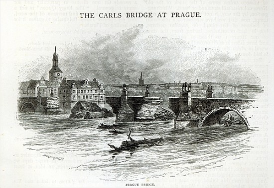 Prague Bridge, from ''Leisure Hour'' von English School