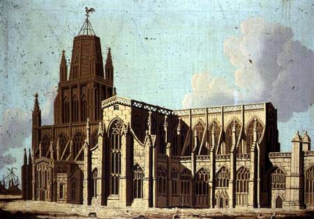 South-East View of St. Mary Redcliffe Church in Bristol von English School