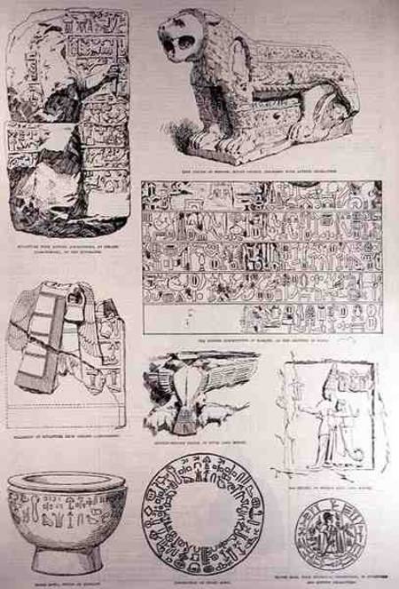 Specimens of the Hittite Inscriptions, from 'The Illustrated London News' von English School