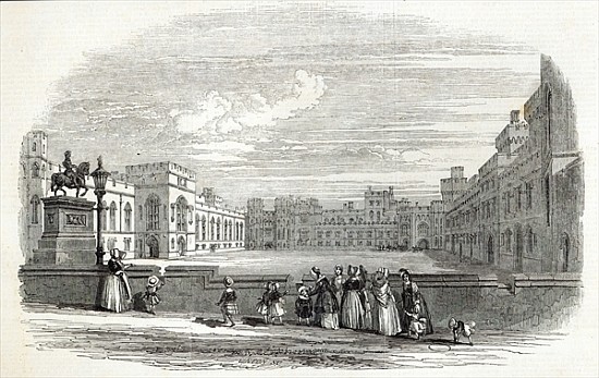The Great Quadrangle, Windsor Castle, from ''The Illustrated London News'', 10th October 1846 von English School