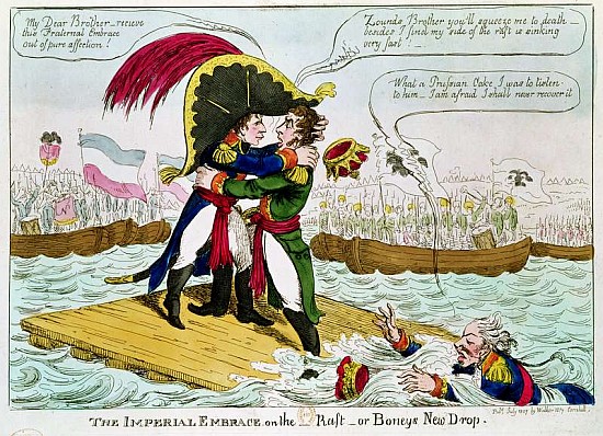 The Imperial Embrace or Boneys New Drop, published by Walker, London, July 1807 von English School