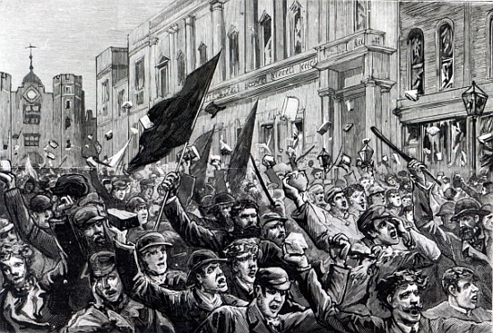 The Rioting in the West End of London, illustration from ''The Graphic'', February 13th 1886 von English School