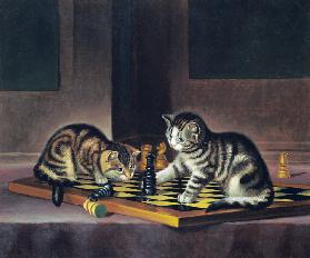 Kittens Playing Chess c.1860
