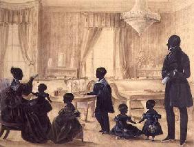 The Burrell Family in their house in Durham c.1820